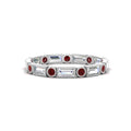Thumbnail 65 - Baguette Round Bezel Eternity Band