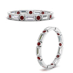 Load image into Gallery viewer, Baguette Round Bezel Eternity Band

