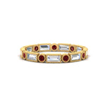 Load image into Gallery viewer, Baguette Round Bezel Eternity Band
