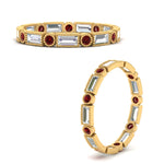 Load image into Gallery viewer, Baguette Round Bezel Eternity Band
