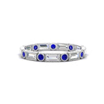 Load image into Gallery viewer, Baguette Round Bezel Eternity Band
