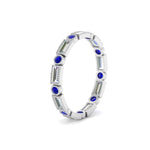 Load image into Gallery viewer, Baguette Round Bezel Eternity Band
