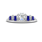 Load image into Gallery viewer, baguette-sapphire-band-for-solitaire-ring-in-white-gold-FD9810BGSABLANGEL3-NL-WG.jpg
