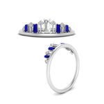 Load image into Gallery viewer, baguette-sapphire-band-for-solitaire-ring-in-white-gold-FD9810BGSABLANGEL3-NL-WG.jpg
