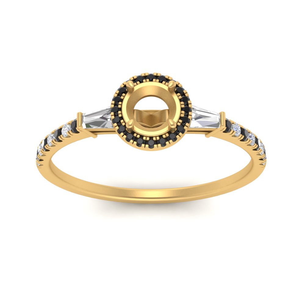 baguette-semi-mount-halo-accented-black-diamond-engagement-ring-in-yellow-gold-FD10047SMRGBLACKANGLE5-NL-YG