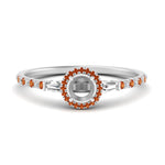 Load image into Gallery viewer, baguette-semi-mount-halo-accented-orange-sapphire-engagement-ring-in-white-gold-FD10047SMRGSAOR-NL-WG