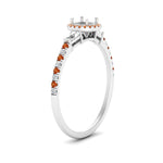 Load image into Gallery viewer, baguette-semi-mount-halo-accented-orange-sapphire-engagement-ring-in-white-gold-FD10047SMRGSAORANGLE2-NL-WG