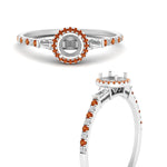 Load image into Gallery viewer, baguette-semi-mount-halo-accented-orange-sapphire-engagement-ring-in-white-gold-FD10047SMRGSAORANGLE3-NL-WG