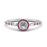 Load image into Gallery viewer, baguette-semi-mount-halo-accented-pink-sapphire-engagement-ring-in-white-gold-FD10047SMRGSADRPI-NL-WG