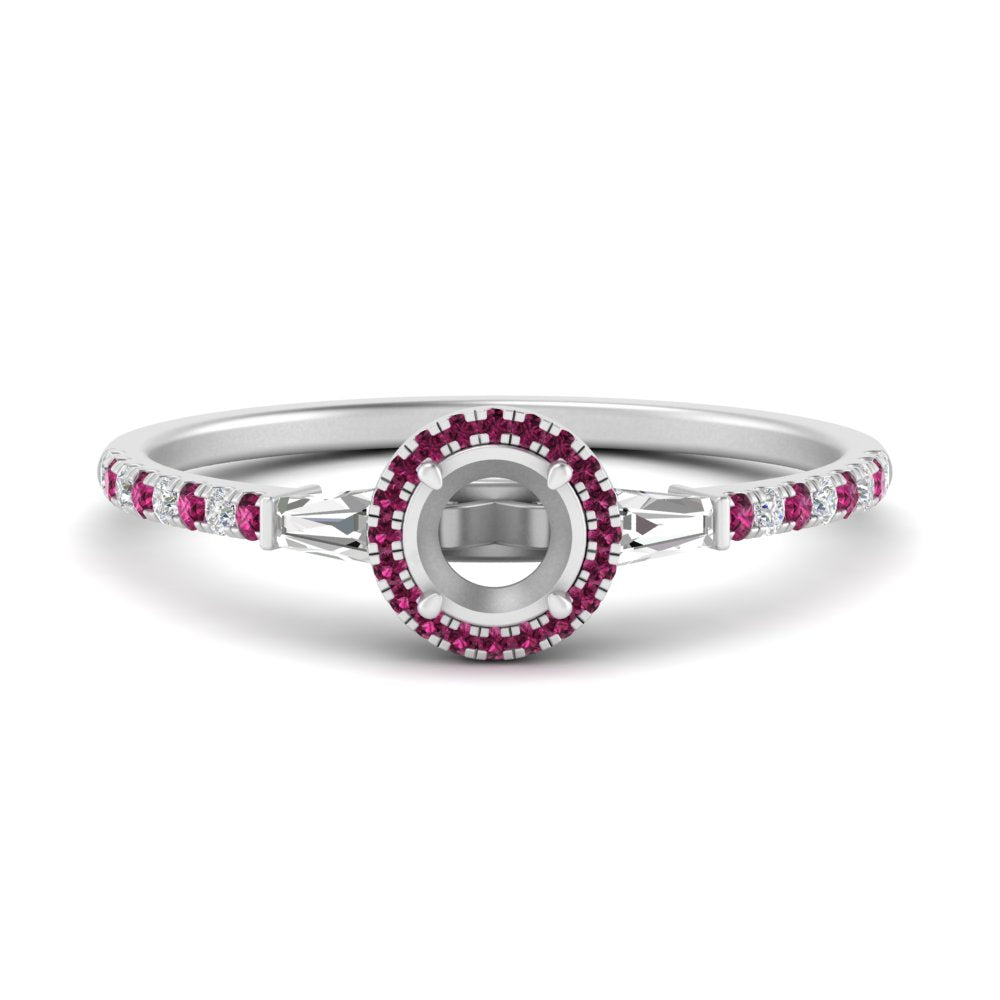 baguette-semi-mount-halo-accented-pink-sapphire-engagement-ring-in-white-gold-FD10047SMRGSADRPI-NL-WG
