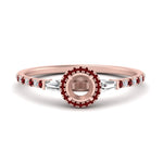 Load image into Gallery viewer, baguette-semi-mount-halo-accented-ruby-engagement-ring-in-rose-gold-FD10047SMRGRUDR-NL-RG