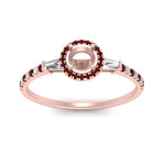 Load image into Gallery viewer, baguette-semi-mount-halo-accented-ruby-engagement-ring-in-rose-gold-FD10047SMRGRUDRANGLE5-NL-RG