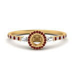 Load image into Gallery viewer, baguette-semi-mount-halo-accented-ruby-engagement-ring-in-yellow-gold-FD10047SMRGRUDR-NL-YG