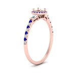 Load image into Gallery viewer, baguette-semi-mount-halo-accented-sapphire-engagement-ring-in-rose-gold-FD10047SMRGSABLANGLE2-NL-RG
