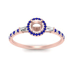 Load image into Gallery viewer, baguette-semi-mount-halo-accented-sapphire-engagement-ring-in-rose-gold-FD10047SMRGSABLANGLE5-NL-RG