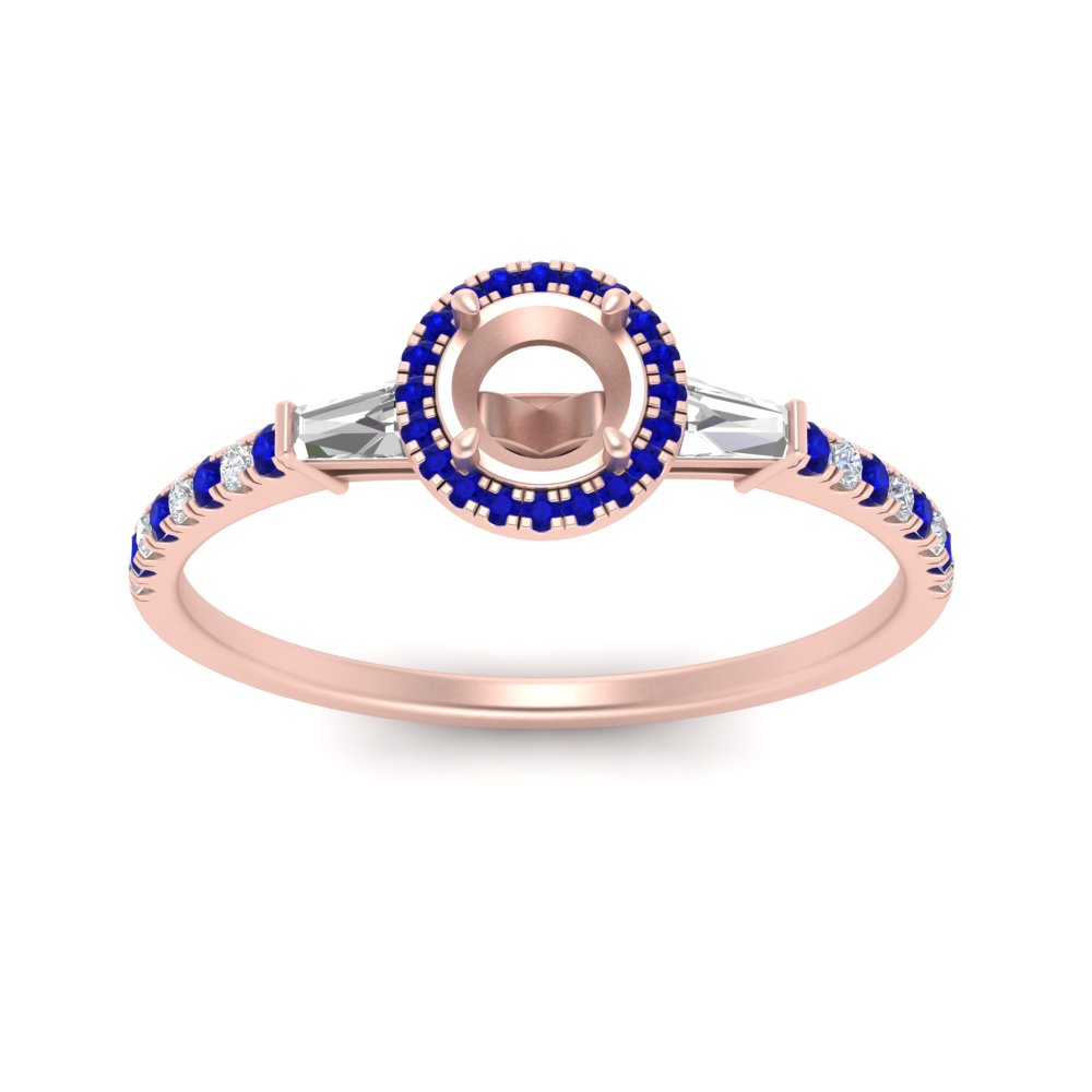 baguette-semi-mount-halo-accented-sapphire-engagement-ring-in-rose-gold-FD10047SMRGSABLANGLE5-NL-RG