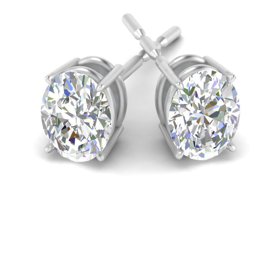 Stud Mens Earring Basket Oval Shaped