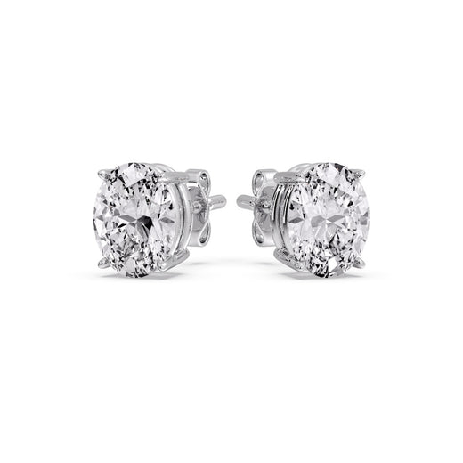 Stud Mens Earring Basket Oval Shaped