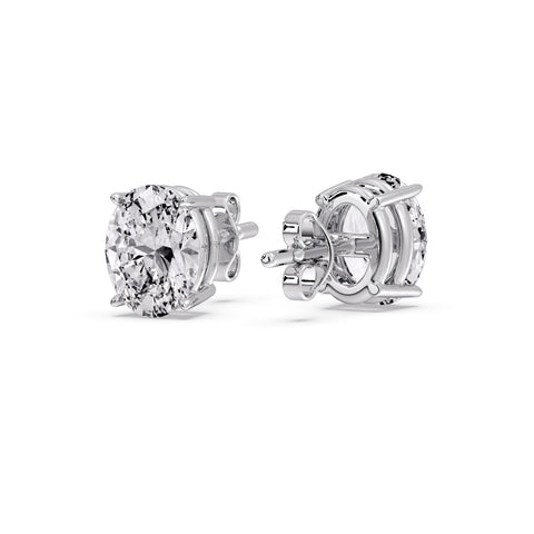 Stud Earring Basket Oval Shaped