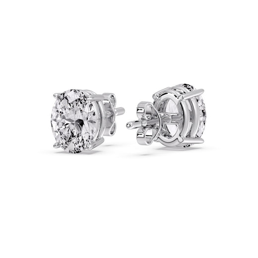 Stud Mens Earring Basket Oval Shaped