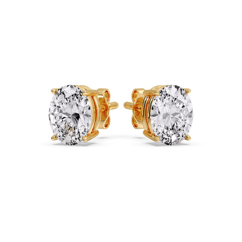 Stud Earring Basket Oval Shaped