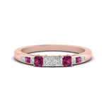 Load image into Gallery viewer, basket-channel-set-pink-sapphire-wedding-band-in-rose-gold-FDENS205BGSADRPI-NL-RG.jpg
