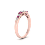 Load image into Gallery viewer, basket-channel-set-pink-sapphire-wedding-band-in-rose-gold-FDENS205BGSADRPI-NL-RG.jpg
