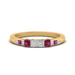 Load image into Gallery viewer, basket-channel-set-pink-sapphire-wedding-band-in-yellow-gold-FDENS205BGSADRPI-NL-YG.jpg
