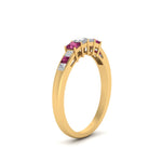Load image into Gallery viewer, basket-channel-set-pink-sapphire-wedding-band-in-yellow-gold-FDENS205BGSADRPI-NL-YG.jpg
