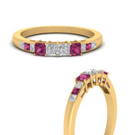 Load image into Gallery viewer, basket-channel-set-pink-sapphire-wedding-band-in-yellow-gold-FDENS205BGSADRPI-NL-YG.jpg
