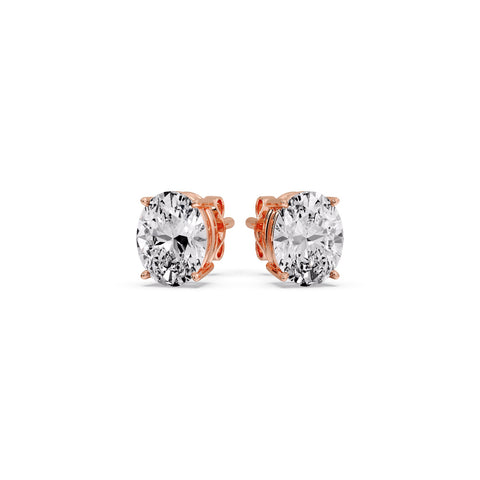 Stud Earring Basket Oval Shaped