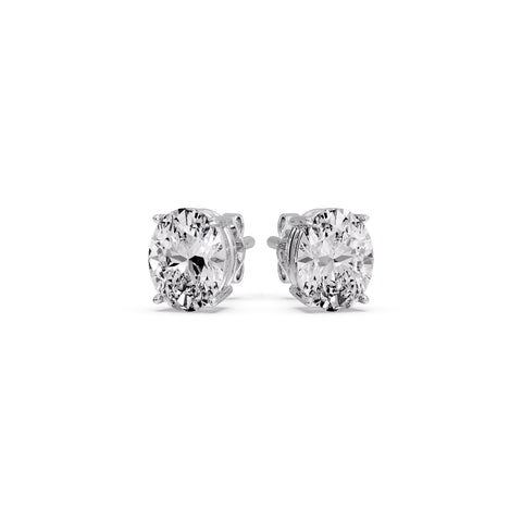 Stud Earring Basket Oval Shaped