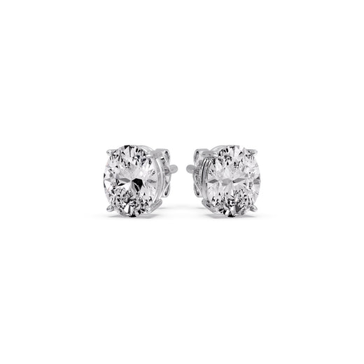 Stud Mens Earring Basket Oval Shaped