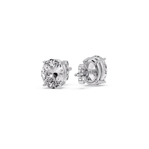 Stud Earring Basket Oval Shaped