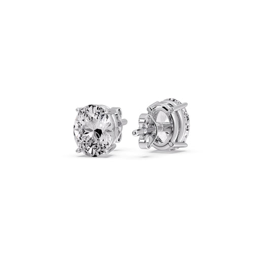 Stud Mens Earring Basket Oval Shaped