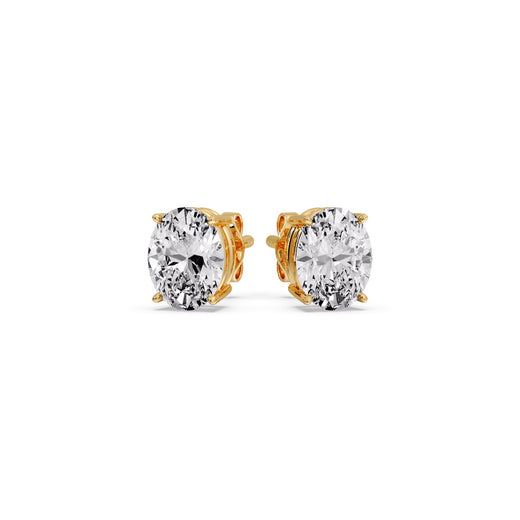 Stud Mens Earring Basket Oval Shaped