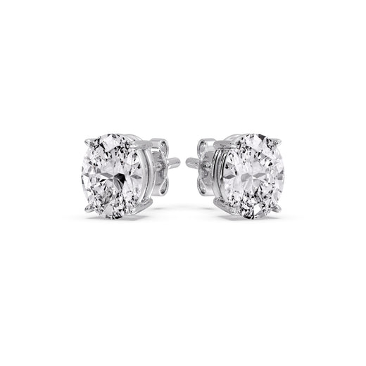 Stud Mens Earring Basket Oval Shaped