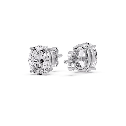 Stud Earring Basket Oval Shaped