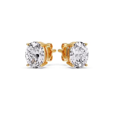 Stud Earring Basket Oval Shaped