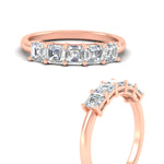 Load image into Gallery viewer, basket-set-asscher-5-stone-diamond-ring-1-ct-in-rose-gold-fdwb8008asangle3-1.00ct-nl-rg.jpg?v=1773743923