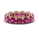 Load image into Gallery viewer, basket-style-eternity-ring-with-10-carat-pink-sapphire-in-rose-gold-FD11249ROBGSADRPI-10.00CT-NL-RG