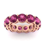 Load image into Gallery viewer, basket-style-eternity-ring-with-10-carat-pink-sapphire-in-rose-gold-FD11249ROBGSADRPIANGLE5-10.00CT-NL-RG