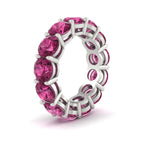 Load image into Gallery viewer, basket-style-eternity-ring-with-10-carat-pink-sapphire-in-white-gold-FD11249ROBGSADRPIANGLE2-10.00CT-NL-WG
