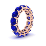 Load image into Gallery viewer, basket-style-eternity-ring-with-10-carat-sapphire-in-rose-gold-FD11249ROBGSABLANGLE2-10.00CT-NL-RG