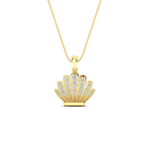 Diamond Seashell Pendant
