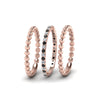 Load image into Gallery viewer, bead-stack-band-for-women-with-black-diamond-in-rose-gold-FD8088ROGBLACKANGLE3-NL-RG.jpg