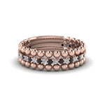 Load image into Gallery viewer, bead-stack-band-for-women-with-black-diamond-in-rose-gold-FD8088ROGBLACKANGLE3-NL-RG.jpg
