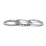 Load image into Gallery viewer, bead-stack-band-for-women-with-black-diamond-in-white-gold-FD8088ROGBLACKANGLE3-NL-WG.jpg
