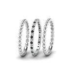Load image into Gallery viewer, bead-stack-band-for-women-with-black-diamond-in-white-gold-FD8088ROGBLACKANGLE3-NL-WG.jpg
