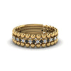 Load image into Gallery viewer, bead-stack-band-for-women-with-black-diamond-in-yellow-gold-FD8088ROGBLACKANGLE3-NL-YG.jpg